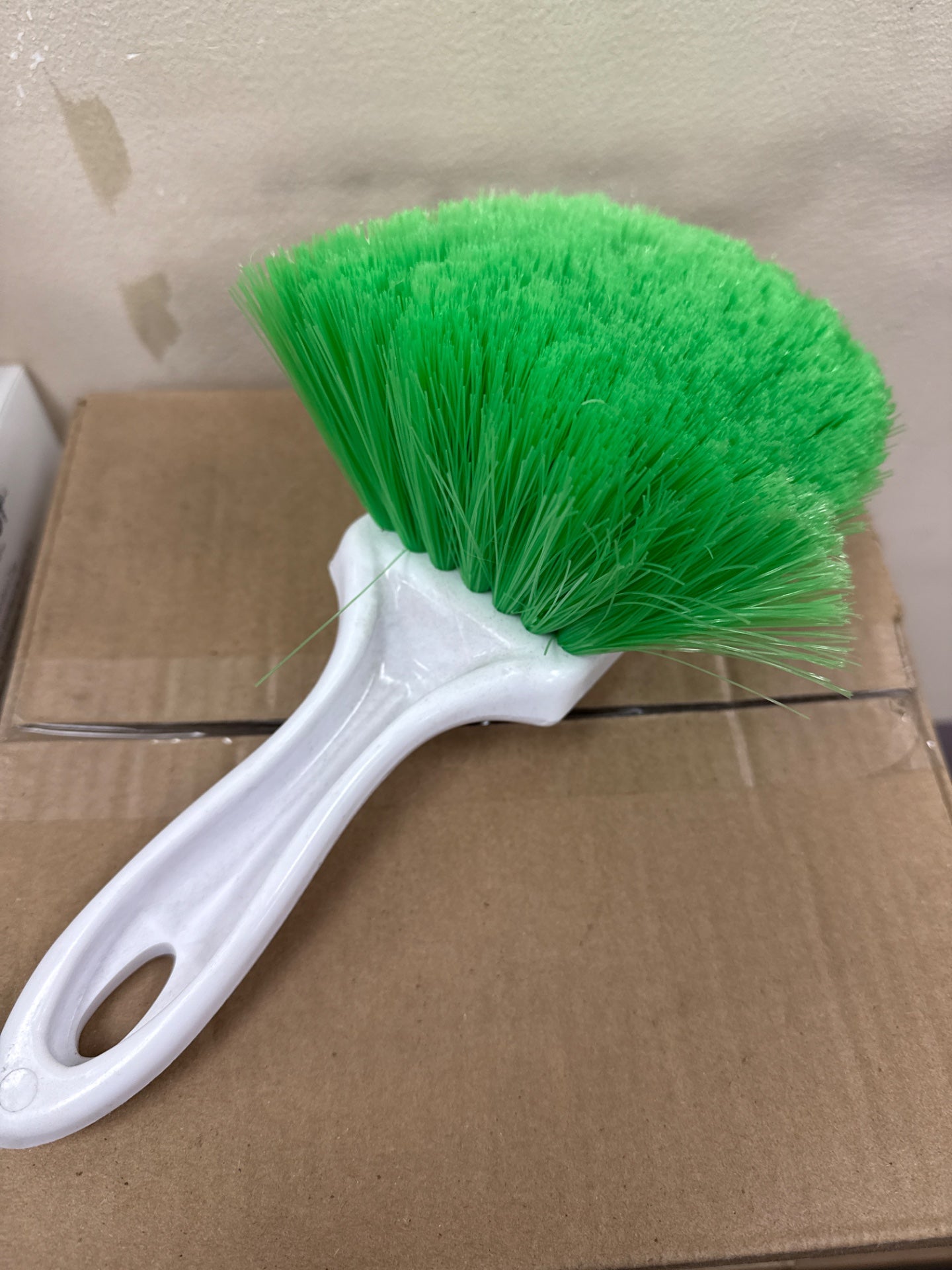 Short Green Soft Bristle Tire Brush