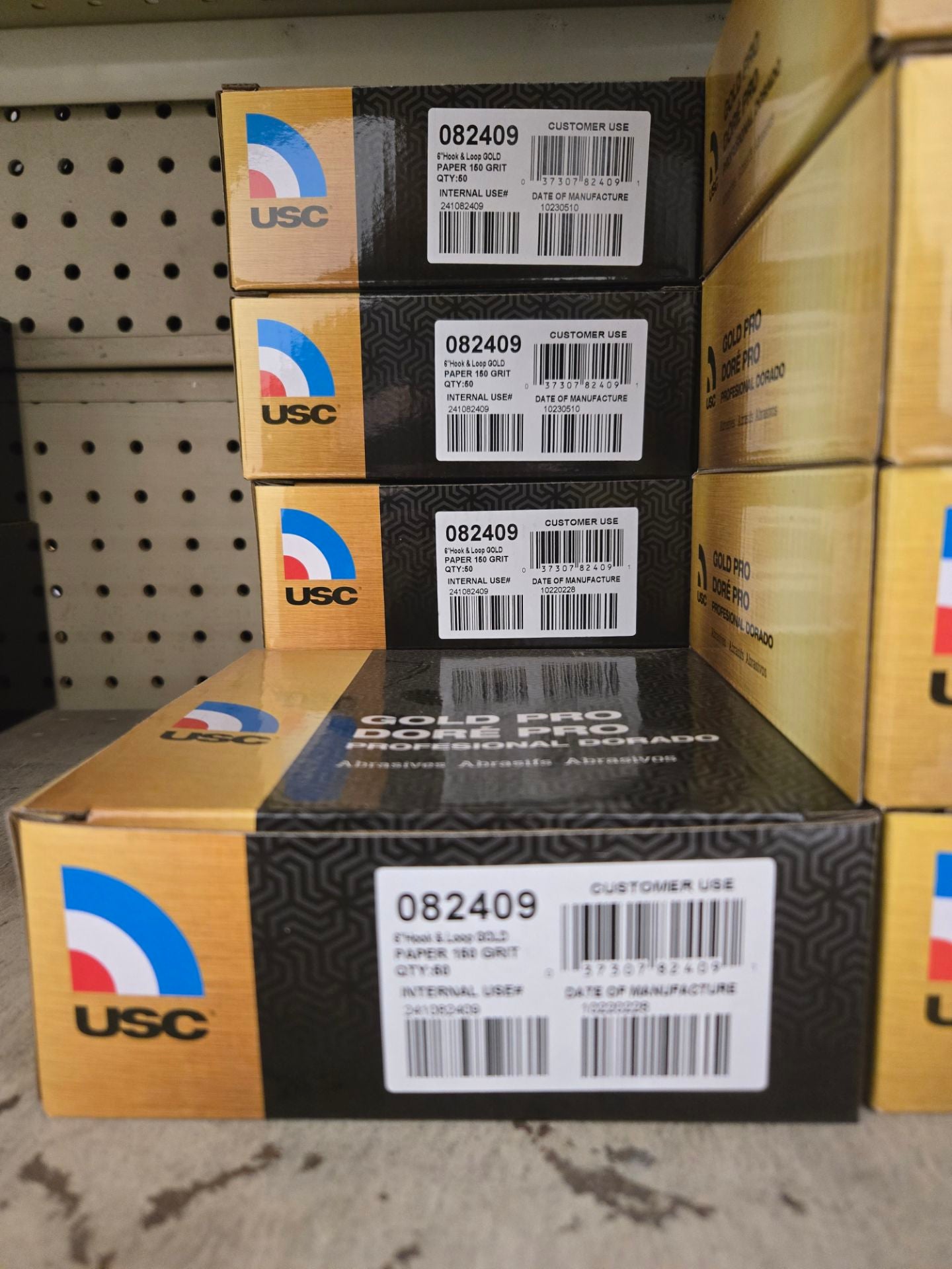 USC® Gold Pro® 082409 Sanding Disc, 6 in Dia, P150 Grit, Paper Backing, Wet/Dry, Hook and Loop Attachment