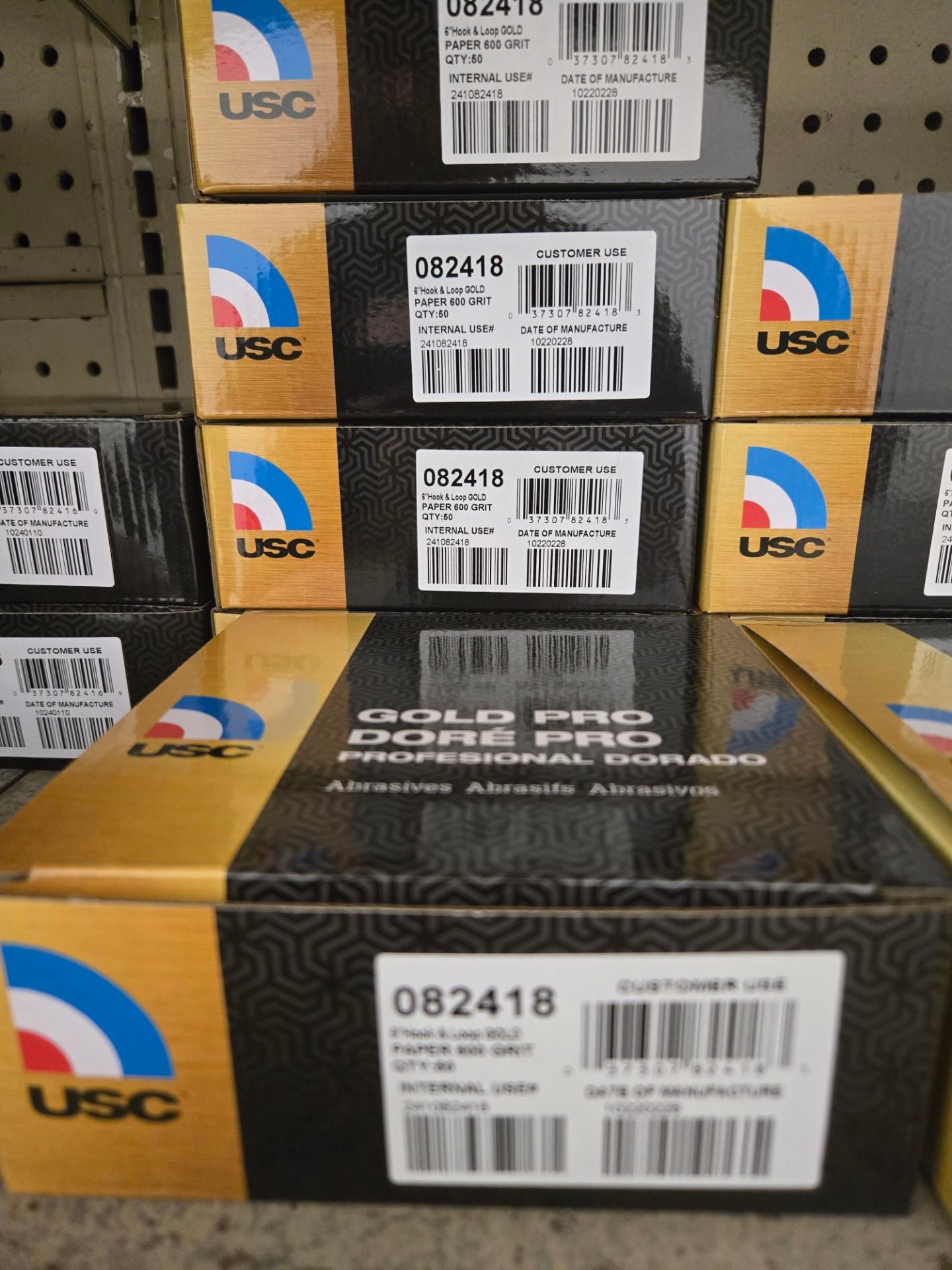 USC® Gold Pro® 082418 Sanding Disc, 6 in Dia, P600 Grit, Paper Backing, Wet/Dry, Hook and Loop Attachment