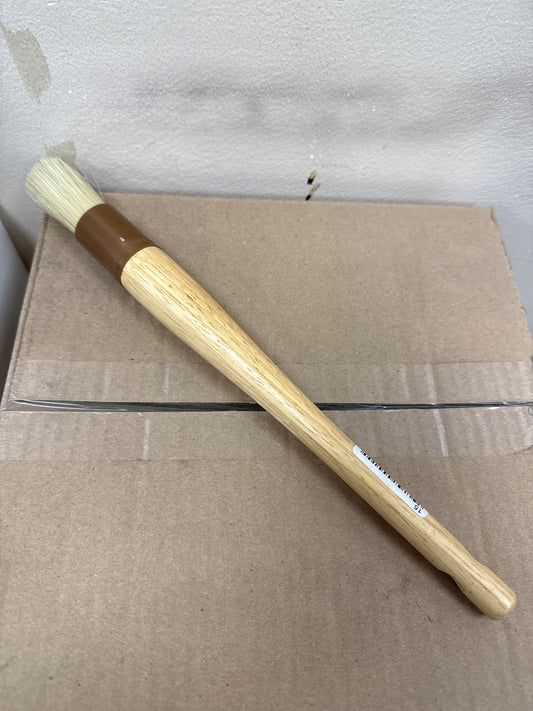 Long Tan Bristle Wood Handle Detail Brush