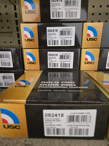 USC® Gold Pro® 082418 Sanding Disc, 6 in Dia, P600 Grit, Paper Backing, Wet/Dry, Hook and Loop Attachment