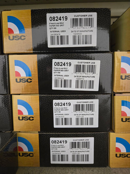 USC® Gold Pro® 082419 Sanding Disc, 6 in Dia, P800 Grit, Paper Backing, Wet/Dry, Hook and Loop Attachment