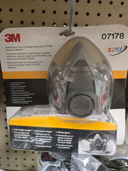 3M™ 07178 Dual Cartridge Respirator Packout, Dual Cartridge, Medium, P95 Filter Class, NIOSH Approved (Y/N): Yes