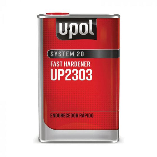 U-POL® SYSTEM 20 UP2303 National Rule Fast Hardener, 1 L Tin, Clear, Liquid, Use With: 2K Primers and Clearcoats