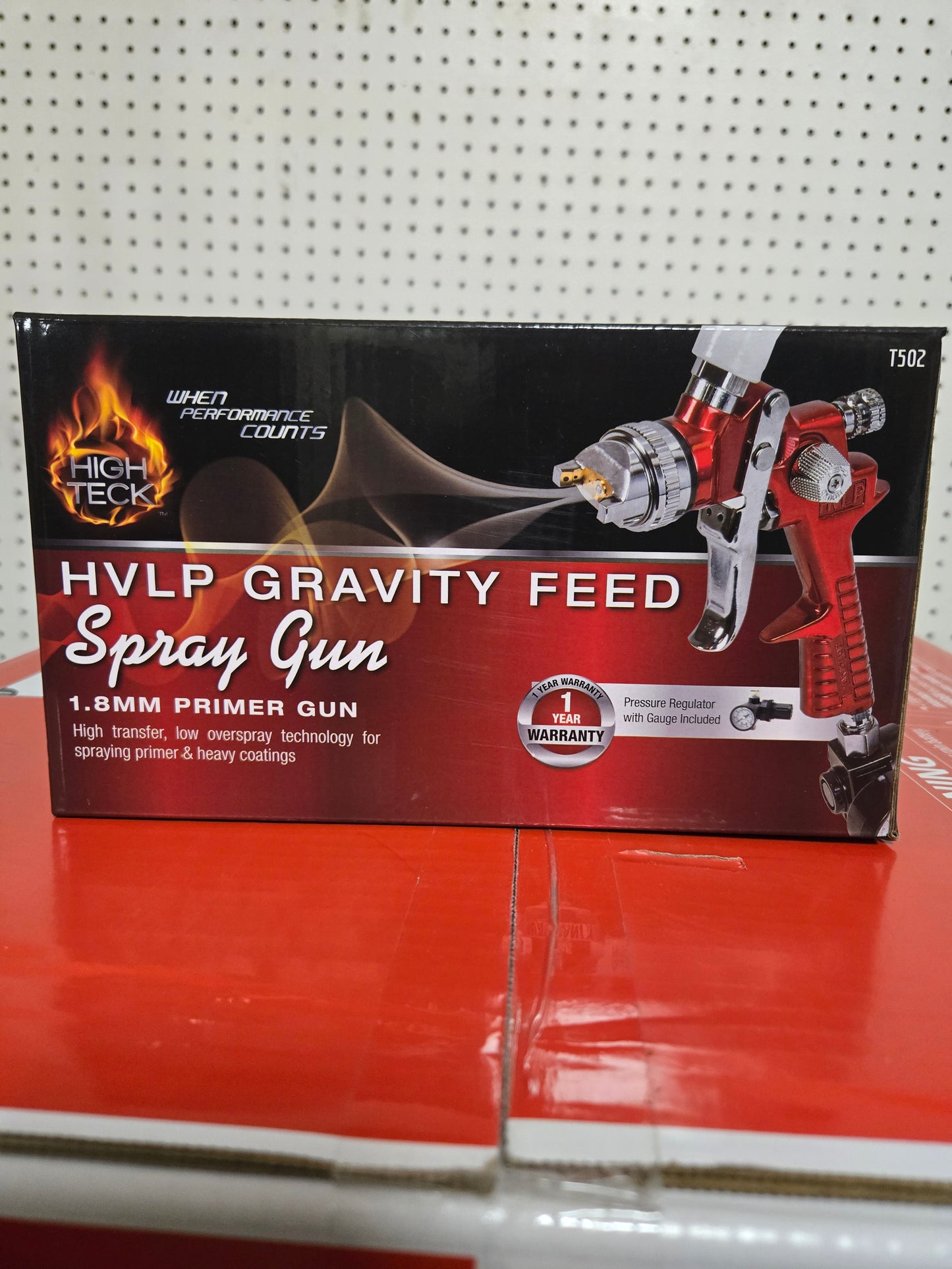 High Teck™ T502 Performance Series HVLP Spray Gun, 1.8 mm Nozzle, Aluminum