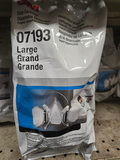 3M™ 07193 5000 Series Half-Mask Respirator Assembly, Large, P95 Filter Class, NIOSH Approved (Y/N): Yes