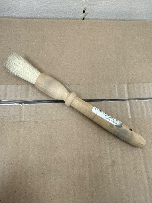 Small Tan Bristle Wood Handle Detail Brush